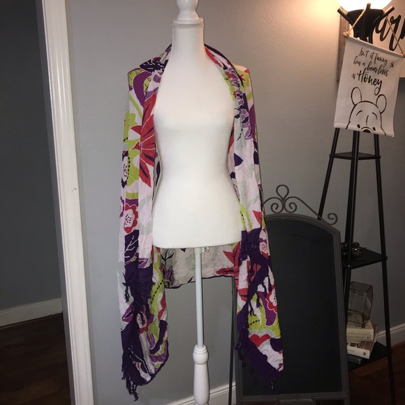 🌵Multi Color Flower Scarf - Picture 6 of 6